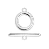 TOGGLE CLASP Silver Plated Round 16mm