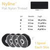 Assortment Pack Nyline Flat Nylon Beading Thread BLACK
