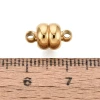 MAGNETIC DISC CLASP Stainless Steel 12x7mm 18K Gold Plated
