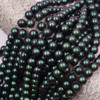 IRIDESCENT PEACOCK  Krakovski Crystal Round Pearls 6mm