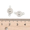 PLATINUM PLATED Ball and Socket Clasps Round 14x8mm