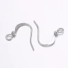Ear Wire FLAT FRENCH w/2mm Ball 15mm Platinum Plated