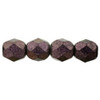 Firepolish 6mm Czech Beads POLYCHROME PINK OLIVE