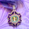 Wildflower Pendant Beading Tutorial by Stephanie of Bronzepony Beaded Jewelry