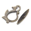 Antique Bronze Plated TOGGLE CLASP Large Curly Leaf 25mm