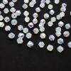 Krakovski Crystal Bicone Beads 4mm WHITE OPAL TRANSLUCENT AB (Pack of 72)