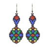 Stained Glass Earrings Brick Stitch Pattern