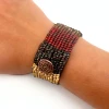 DIY Herringbone Bracelet with Button Hole Closure Tutorial