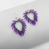 Bugle Bead Fringe V Earrings Beading Tutorial by Orchid and Opal