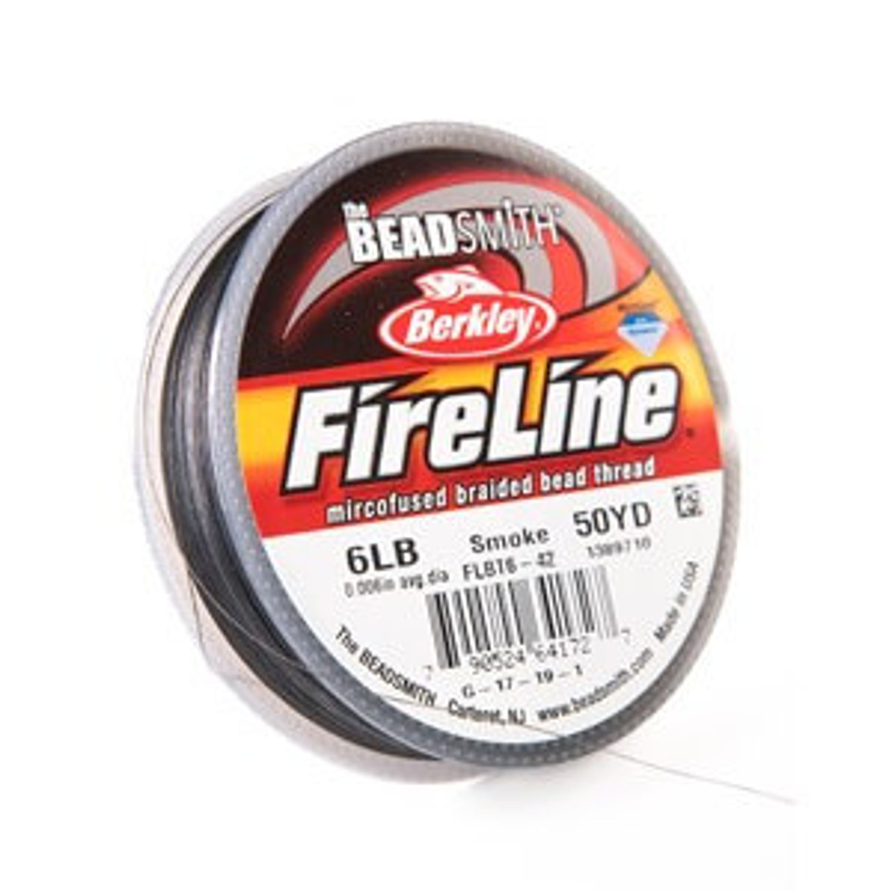 Fireline Braided Beading Thread, 6 LB Test and .008 Thick, 125 Yards,  Smoke Gray