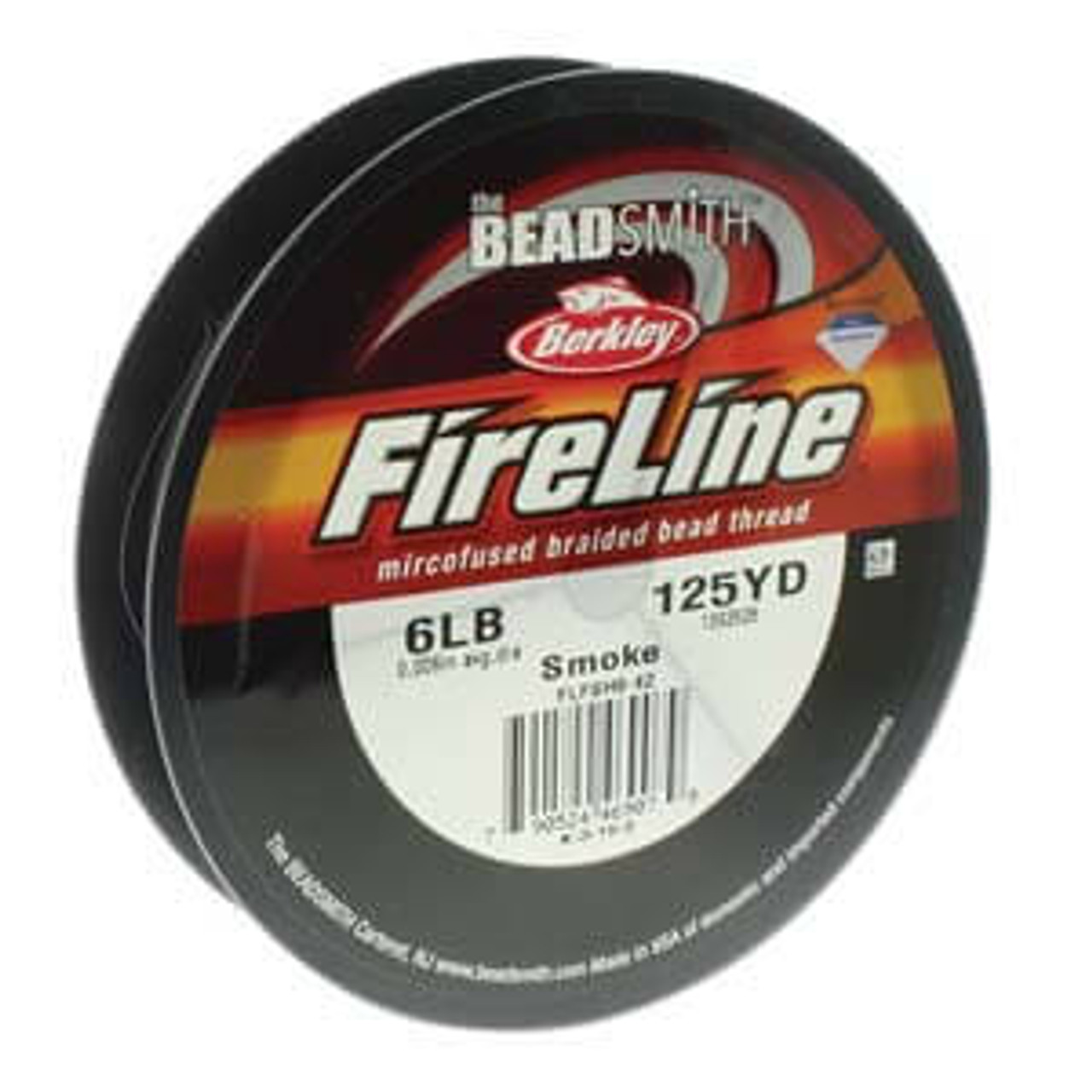 6 Lb Smoke Fireline Braided Beading Thread .006 Avg Diameter 50 Yards ,  Fireline