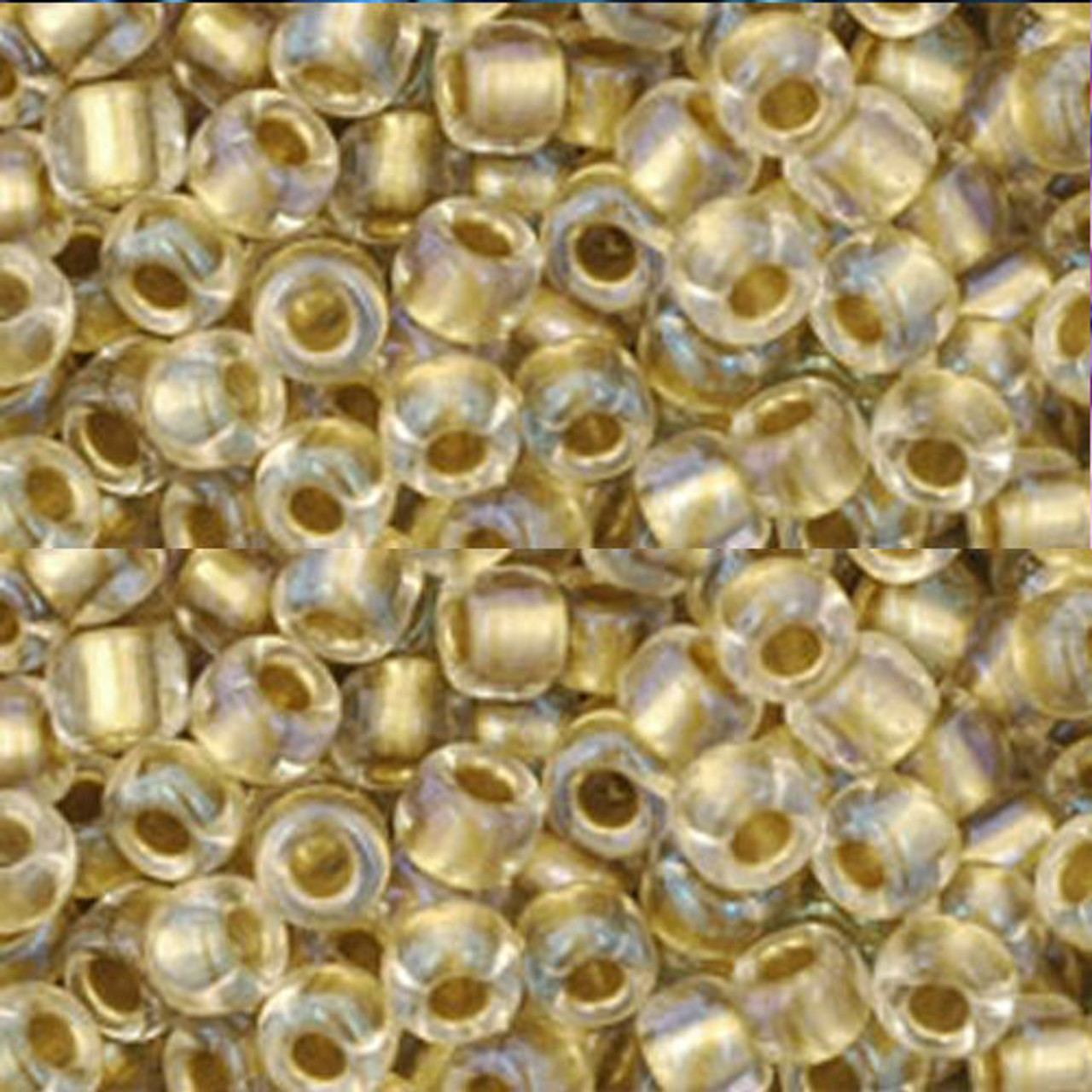 Toho Gold Lined Crystal Round 11/0 Seed Bead