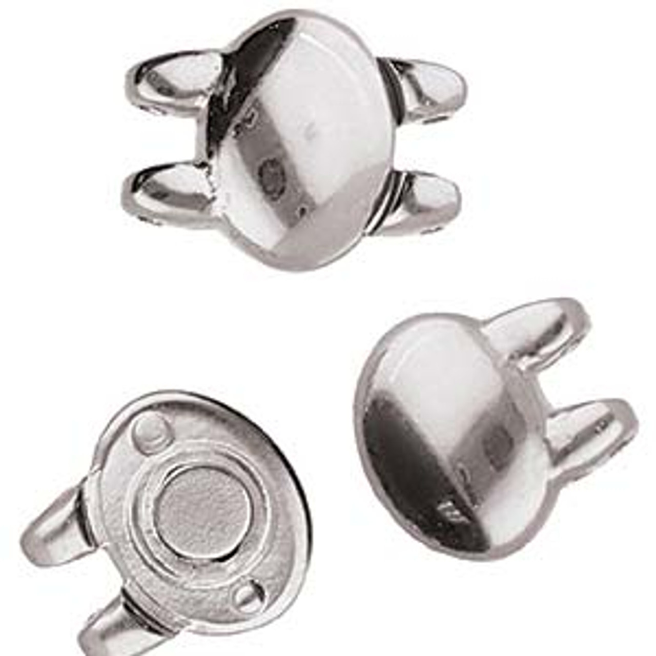 CYMBAL MAGNETIC CLASP for SUPERDUO Beads Ateni Antique Silver Plated (Pack  of 2)