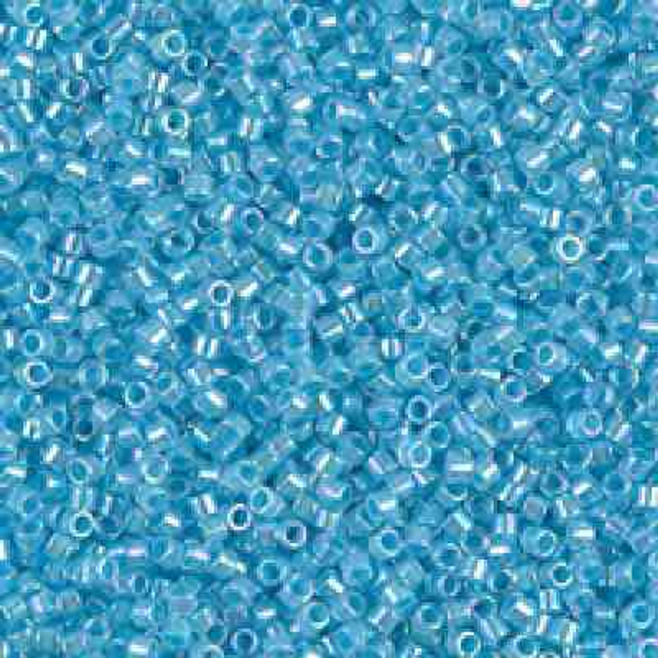 Miyuki DELICA Seed Beads 11/0 LT. BLUE LINED CRYSTAL AB (7.6 grams tube)