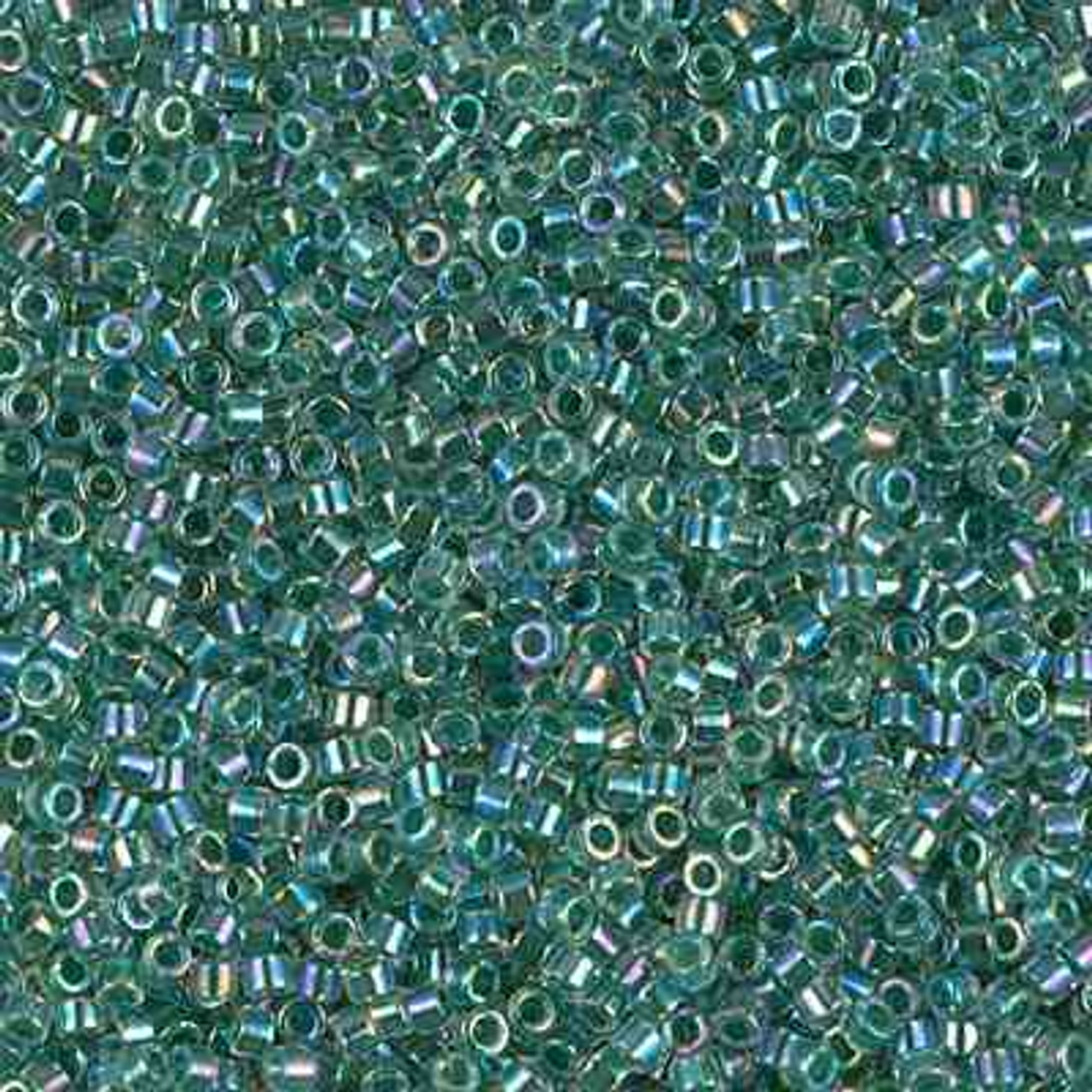 Miyuki DELICA Seed Beads 11/0 LT. BLUE LINED CRYSTAL AB (7.6 grams tube)