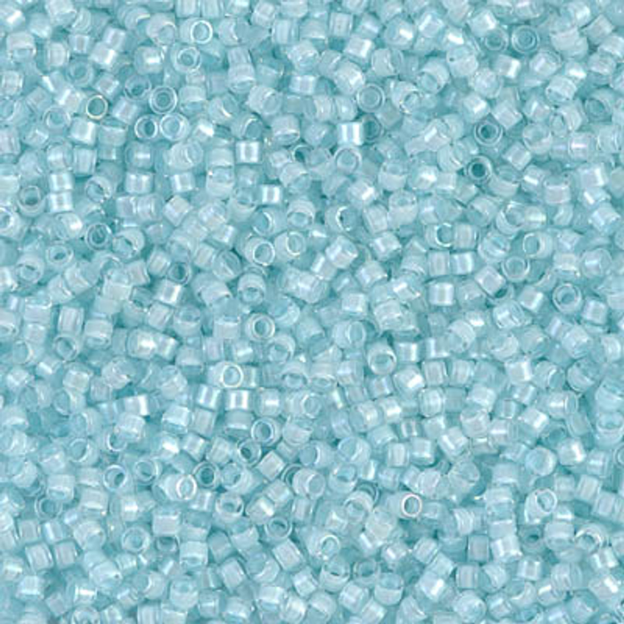8/0 Japanese Seed Beads - Silver Lined Aqua AB Miyuki # 1018 (5 round  tube, approx 22 grams)