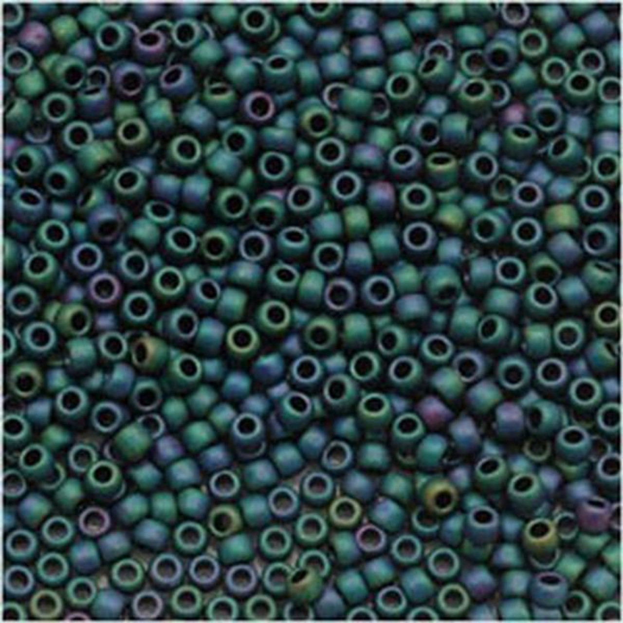 Toho CUBE Seed Beads 4mm MATTE IRIS TEAL 2.5 Tube