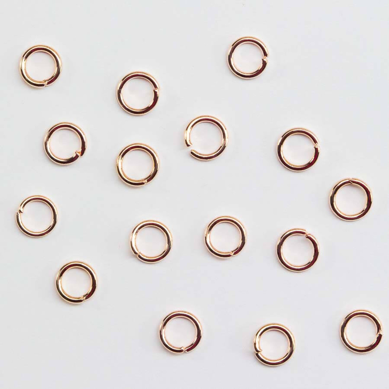 6mm Rose Gold Plated OPEN JUMP RINGS