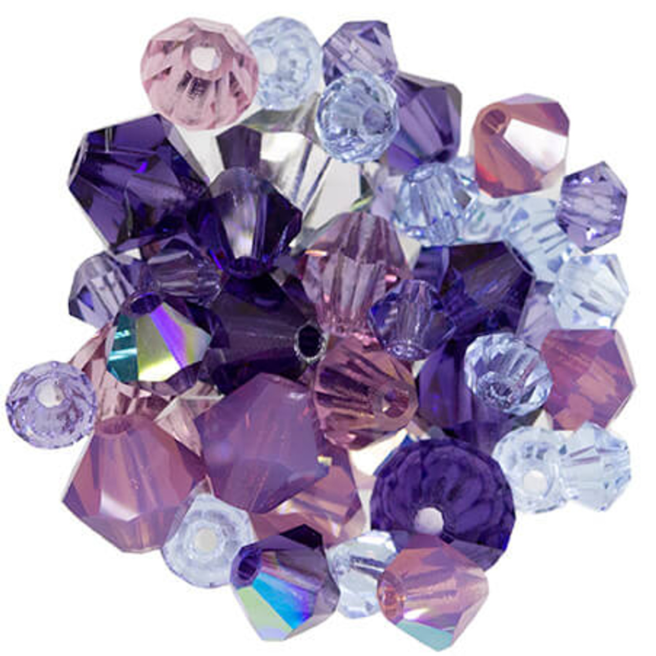 6mm Bicone Birthstone Crystal Bead – Purple Wyvern Jewels