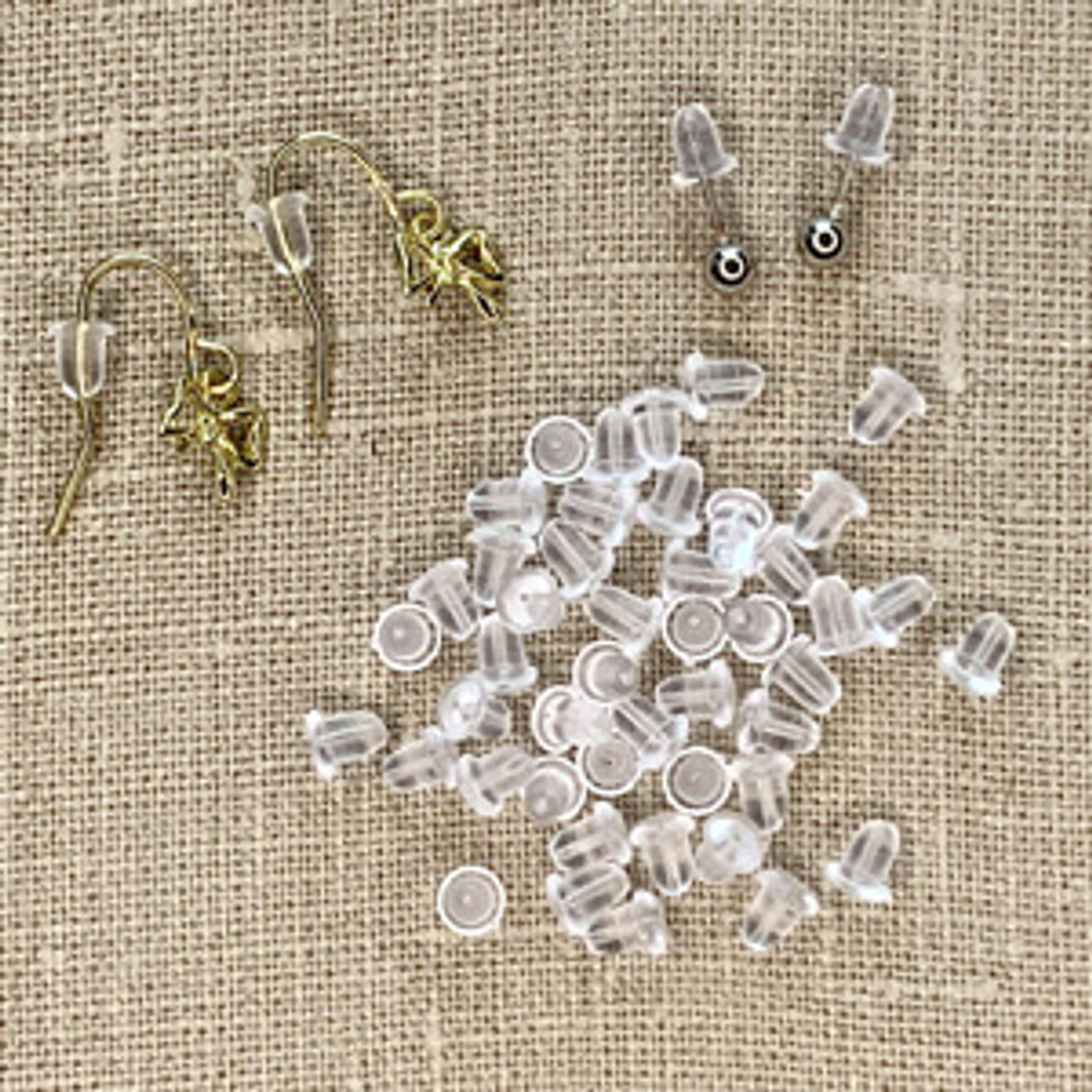 EARRING POST FINDING 6x12mm Flat Glue On Pad Stainless Steel (Pack of 50  pairs)