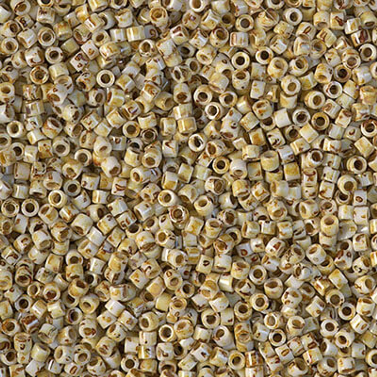 6 mm 2-hole Tile Beads Opaque Yellow Picasso x 30 pc(s) 