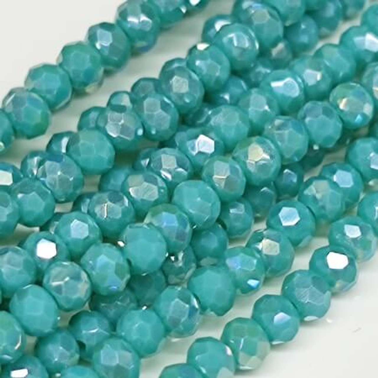 Blue Opal, Opal Beads, Faceted Rondelles