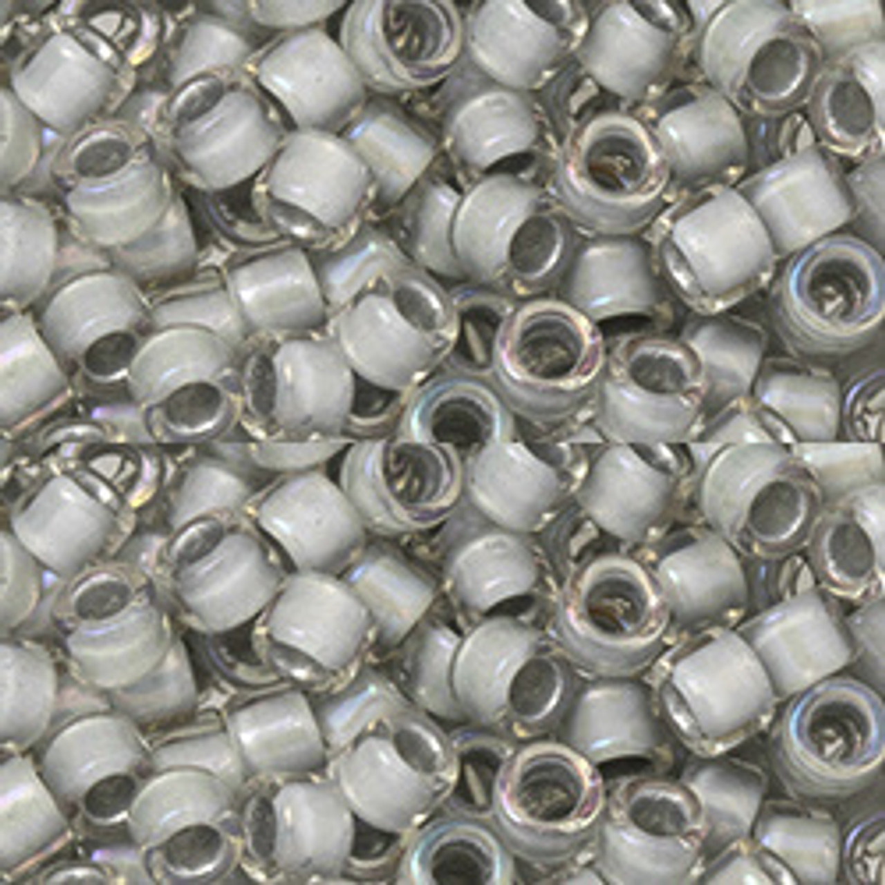 Toho Round Seed Bead 8/0 Silver Lined Milky Peach 5.5-Inch Tube (2111)