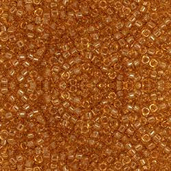 TRANSPARENT LT AMBER GOLD LUSTER Seed Beads