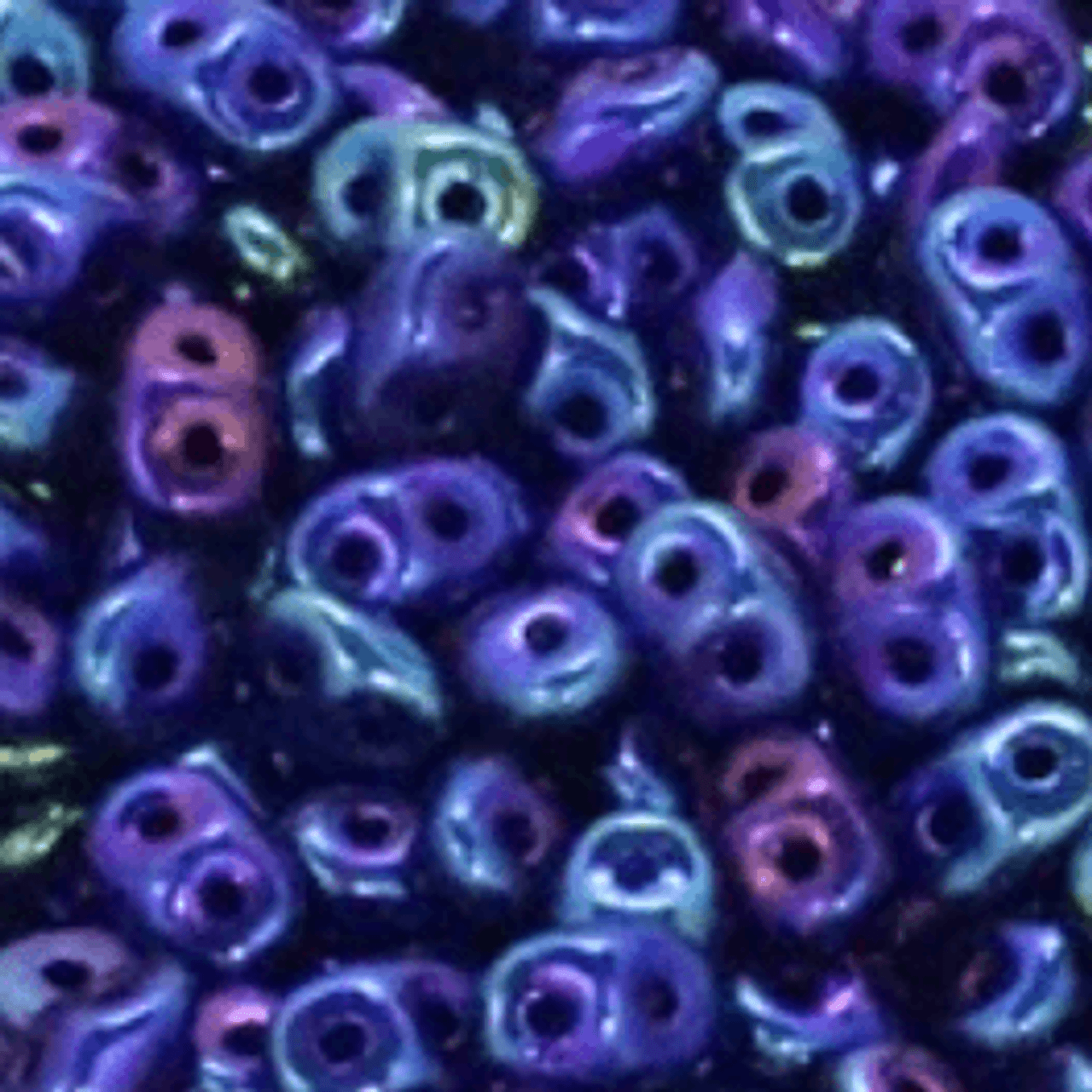 Preciosa Two Hole 8mm Candy Beads Opaque Blue (15 beads) Czech