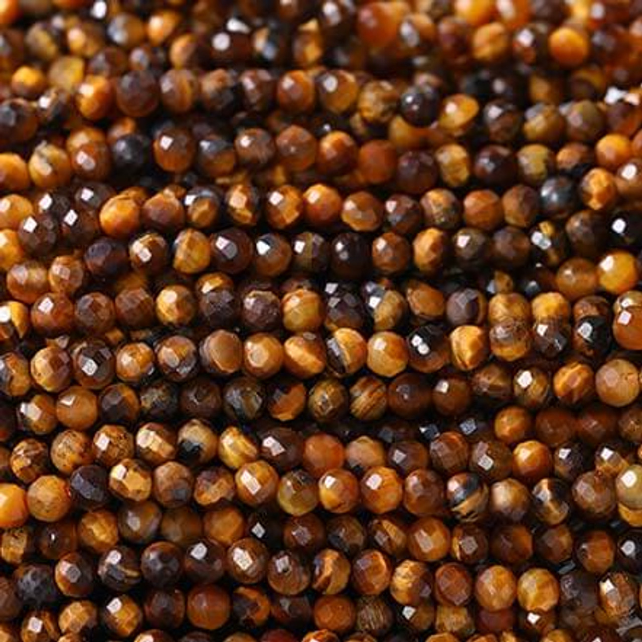 3mm GOLDSTONE High Grade Faceted Gemstone Beads