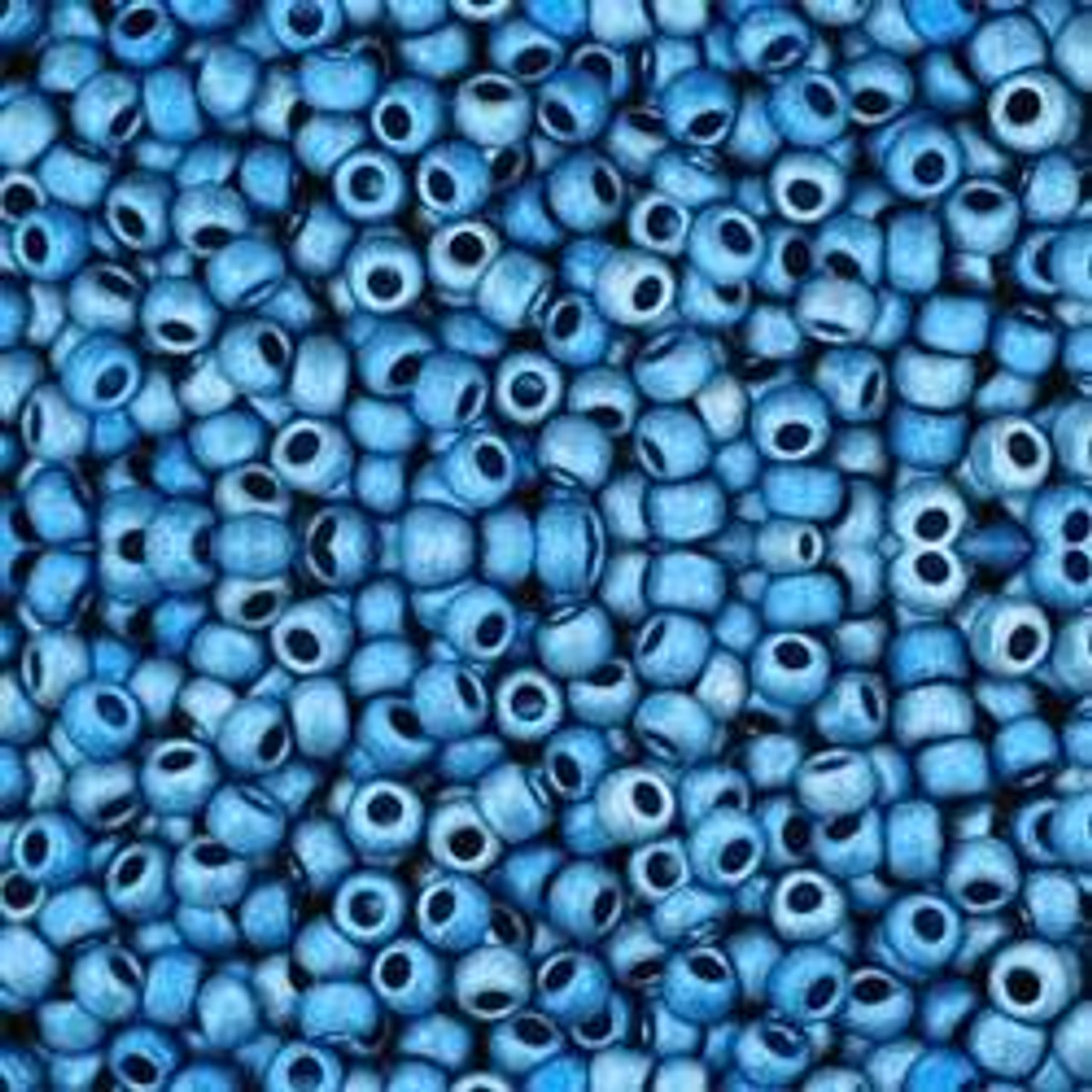 Toho ROUND 11/0 Seed Beads HIGHER METALLIC FROSTED MEDITERRANEAN BLUE (2.5  tube)