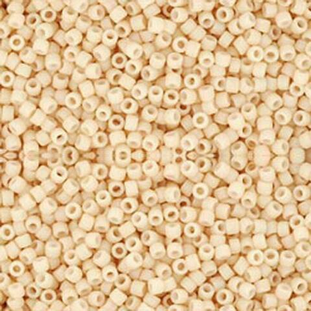 Toho Round 11/0 Seed Beads Opaque Pastel Frosted Apricot (2.5 Tube)