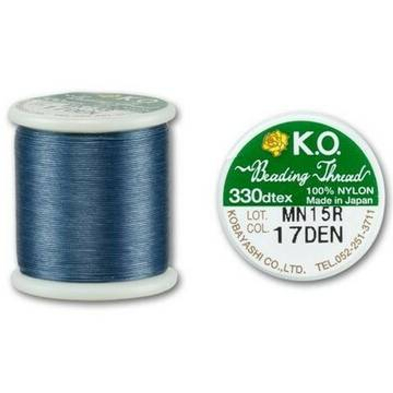 KO Nylon Japanese Beading Thread DENIM BLUE