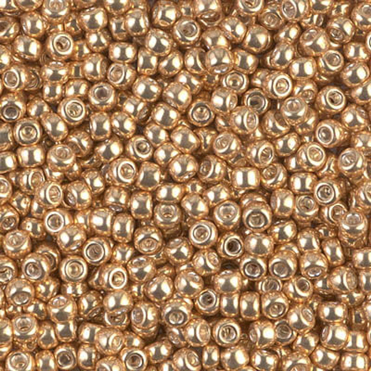 Miyuki ROUND 8/0 Seed Beads GALVANIZED GOLD (5” tube)