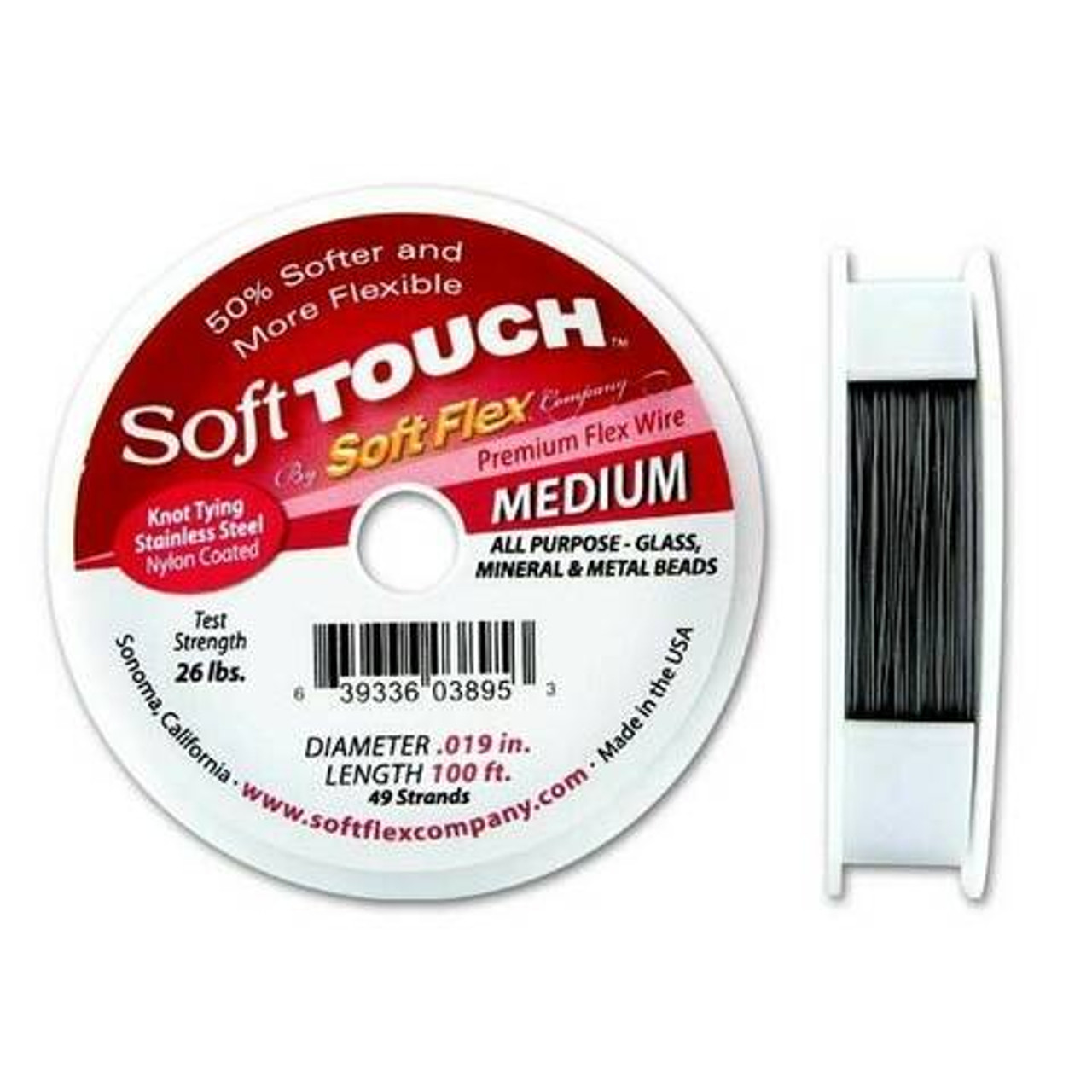 Soft Flex Wire 49 Strand .019X30' Satin Silver
