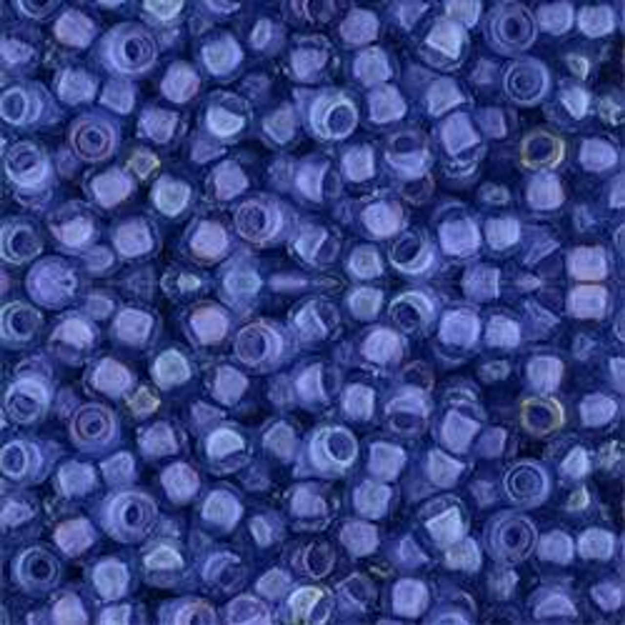 2mm Blue Purple Lined Transparent Seed Beads 12/0