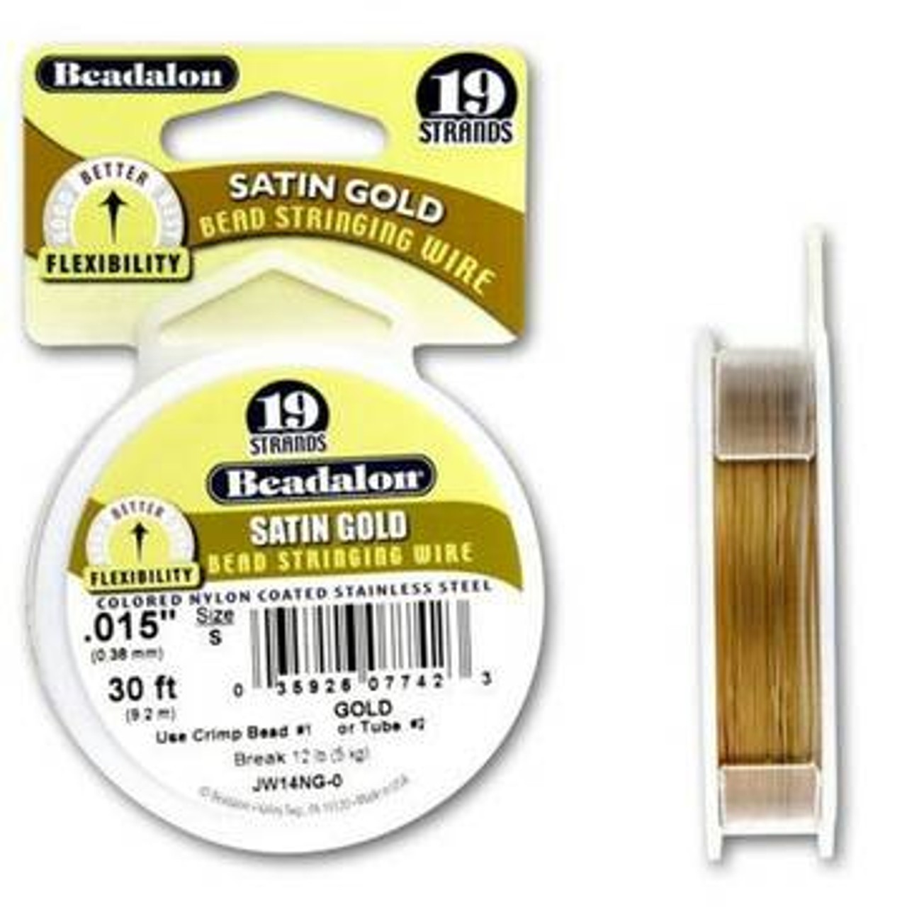 Beadalon 19 Bead Stringing Wire SATIN SILVER