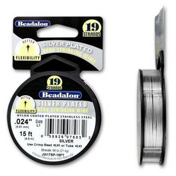 Beadalon Wildfire Filo Porta-perline In Acciaio Inox .20 Mm - 50 Yard - Trasparente 162-U008