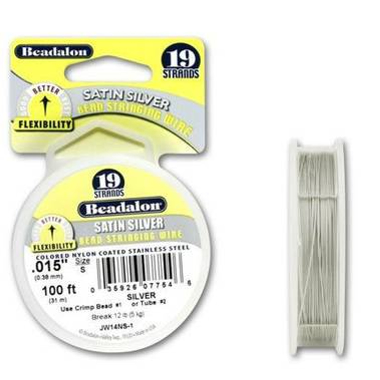 Beadalon 7 Bead Stringing Wire SATIN GOLD