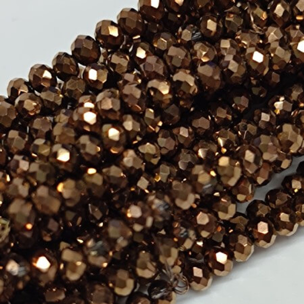 Chinese Crystal Beads Rondelle Shape 4mm X 3mm Light Brown 140 Beads –  Krafts and Beads