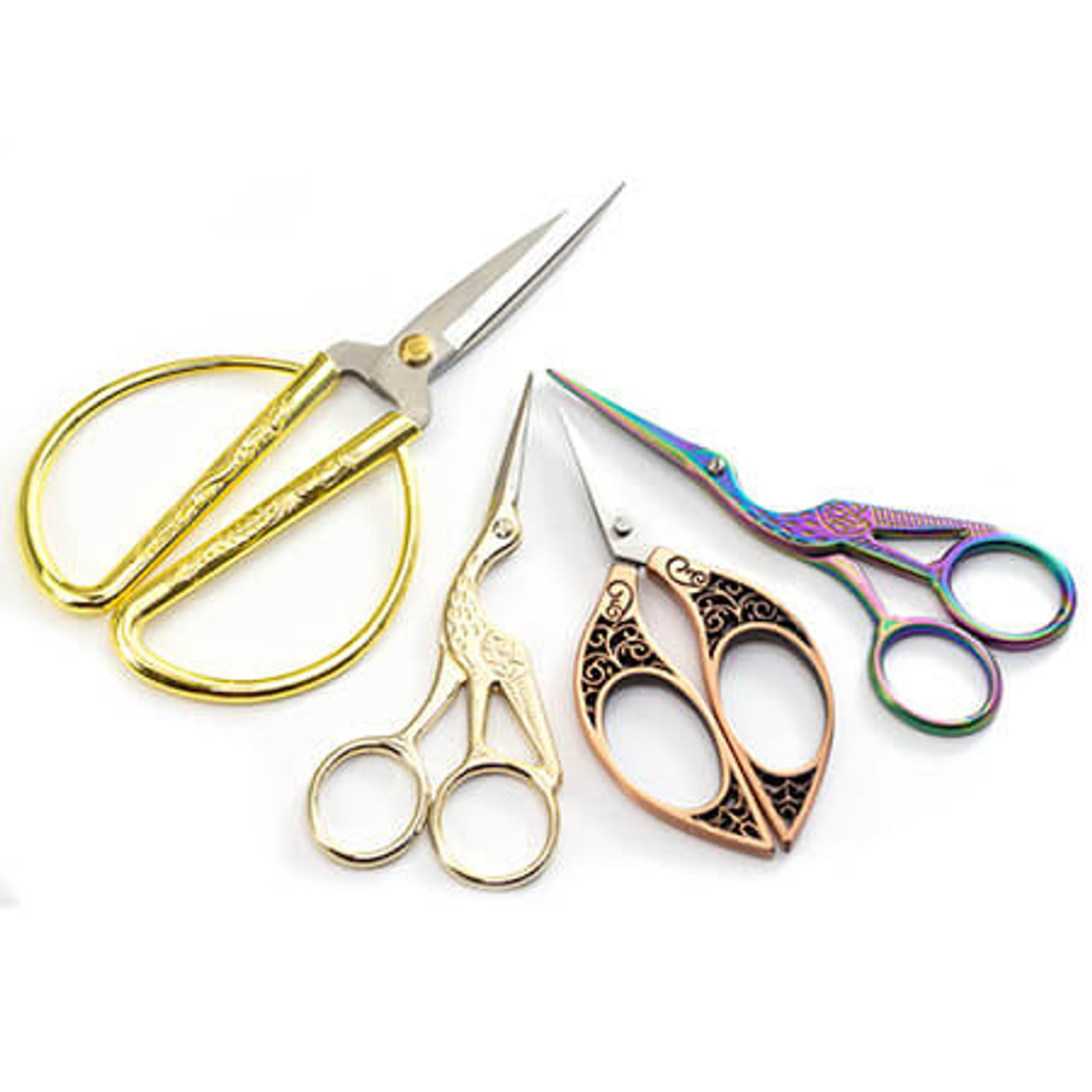 Octpeak Scissors Vintage European Style Bronze Stainless Steel Exquisite  Mini Embroidery Scissors,Crochet Scissors,Fancy Scissors