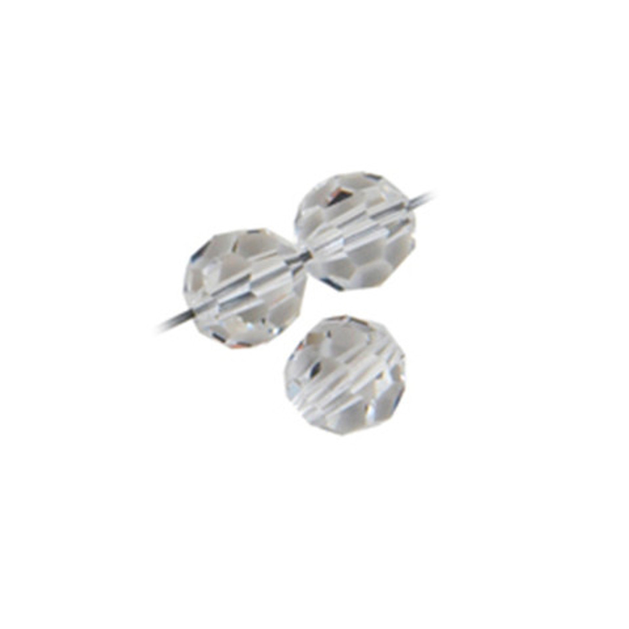 Preciosa Crystal Faceted Round Bead 5mm CRYSTAL