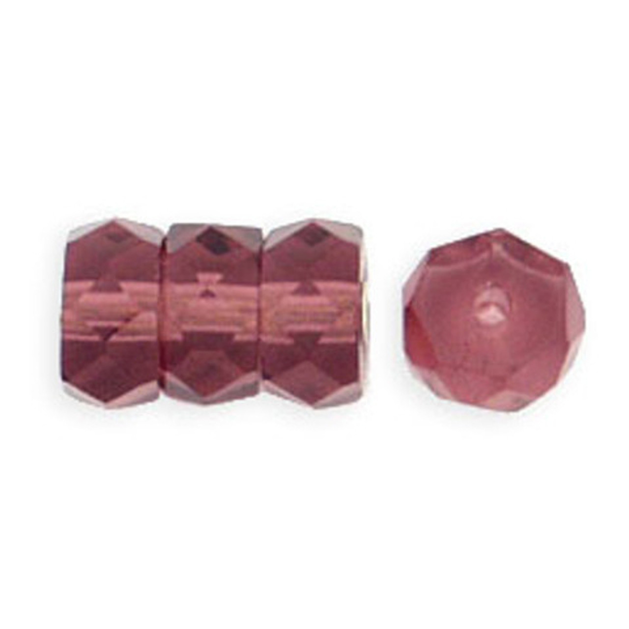  The Design Cart Red Opaque Tyre/Rondelle Faceted