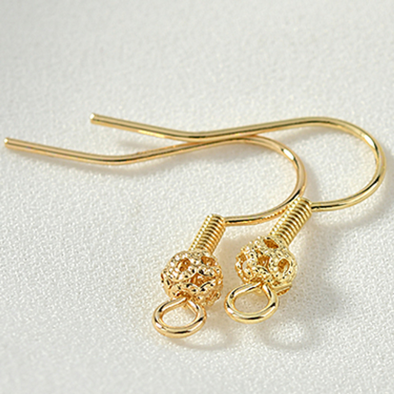 Earring Findings, Earring Hooks with Ball 19mm, 14k Gold-Filled (1