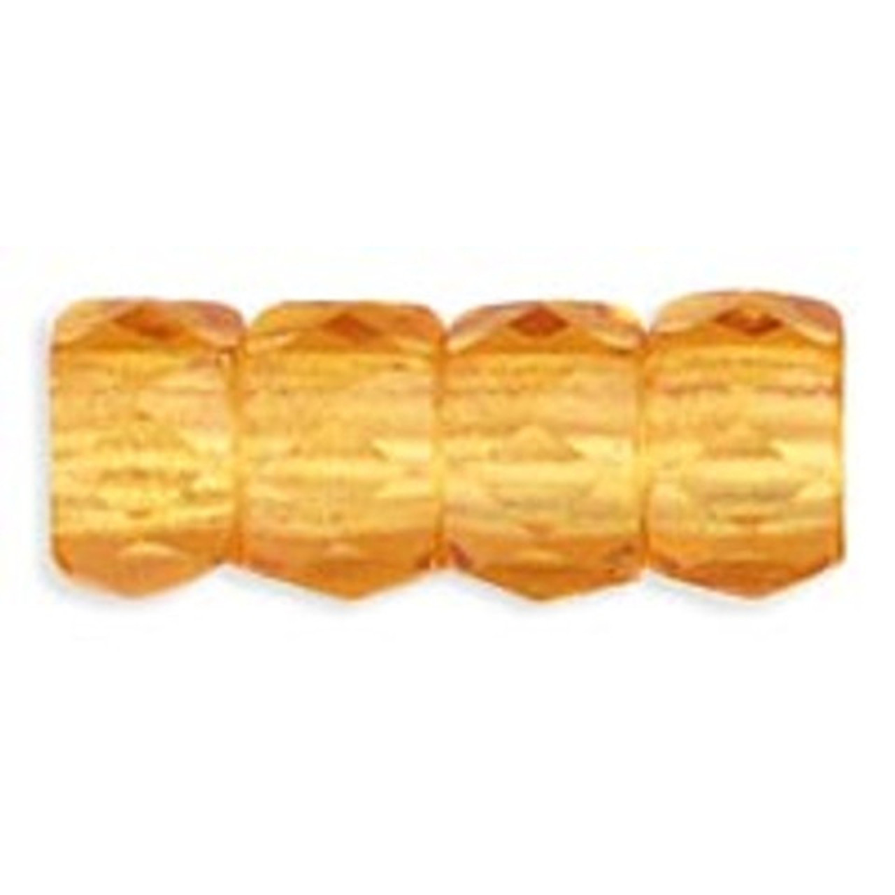 Faceted Large Hole Crow Beads TOPAZ 6x4mm Czech Glass