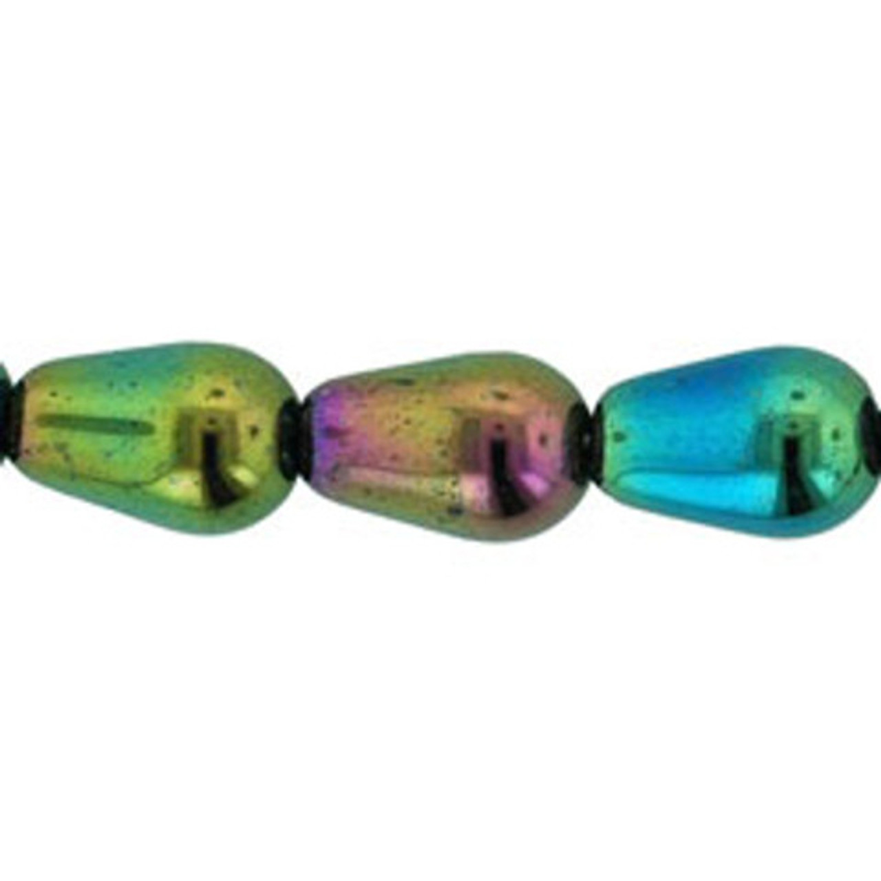 Czech glass teardrop beads 30pc Lumi purple luster 9x6mm – Orange Grove  Beads
