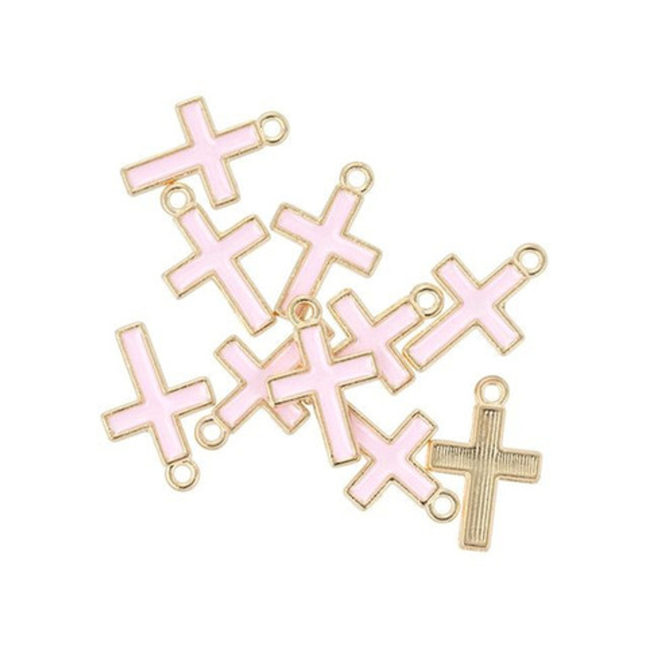 10pcs 13x25mm Punk Enamel Cross Charms for Jewelry Making Pendants