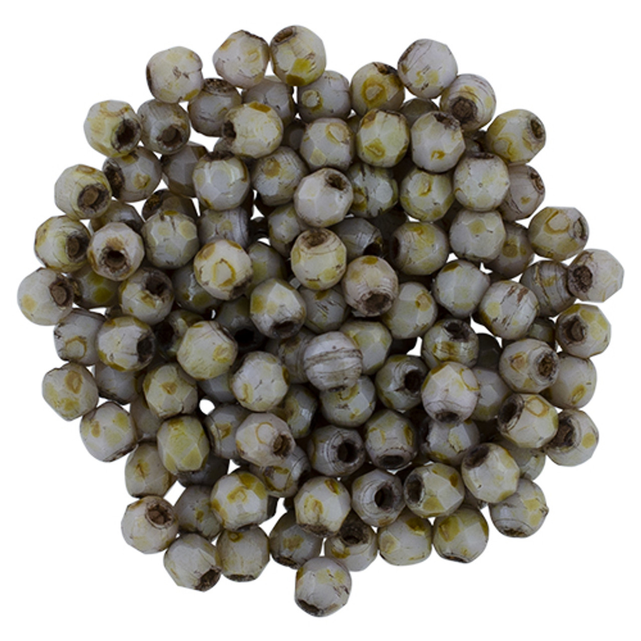 Firepolish 2mm Czech Glass Beads LUSTER OPAQUE LILAC (Strand of 50)