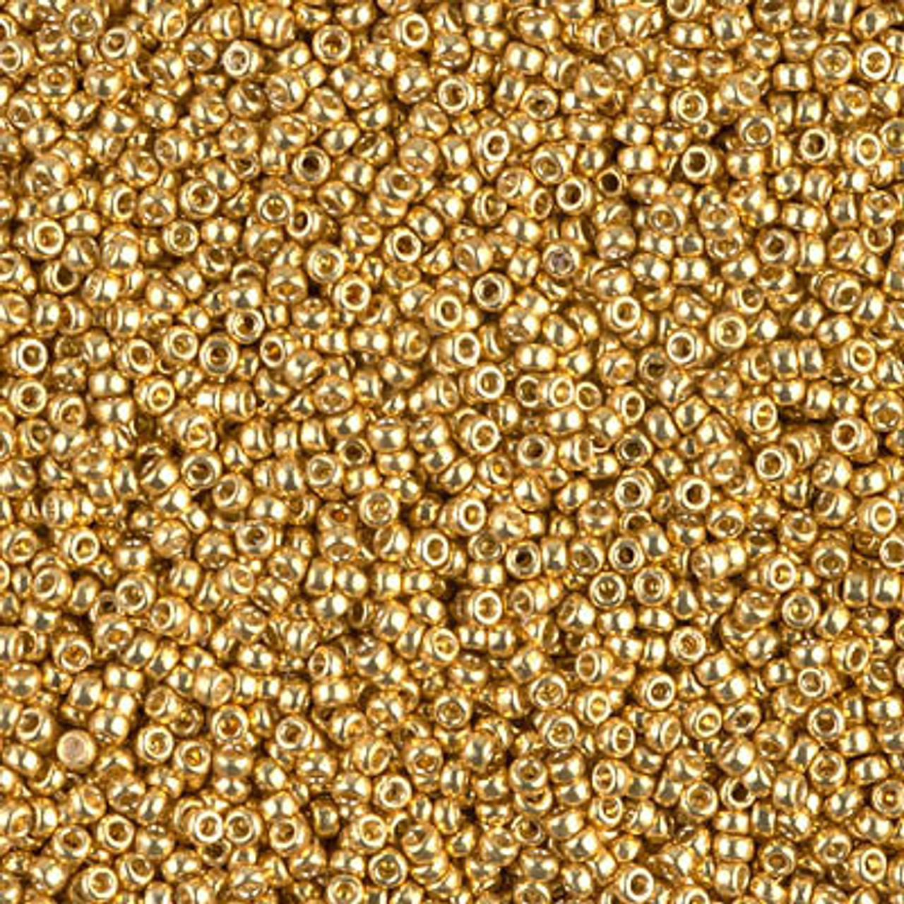 Miyuki ROUND 15/0 Seed Beads DURACOAT GALVANIZED GOLD (2 tube)