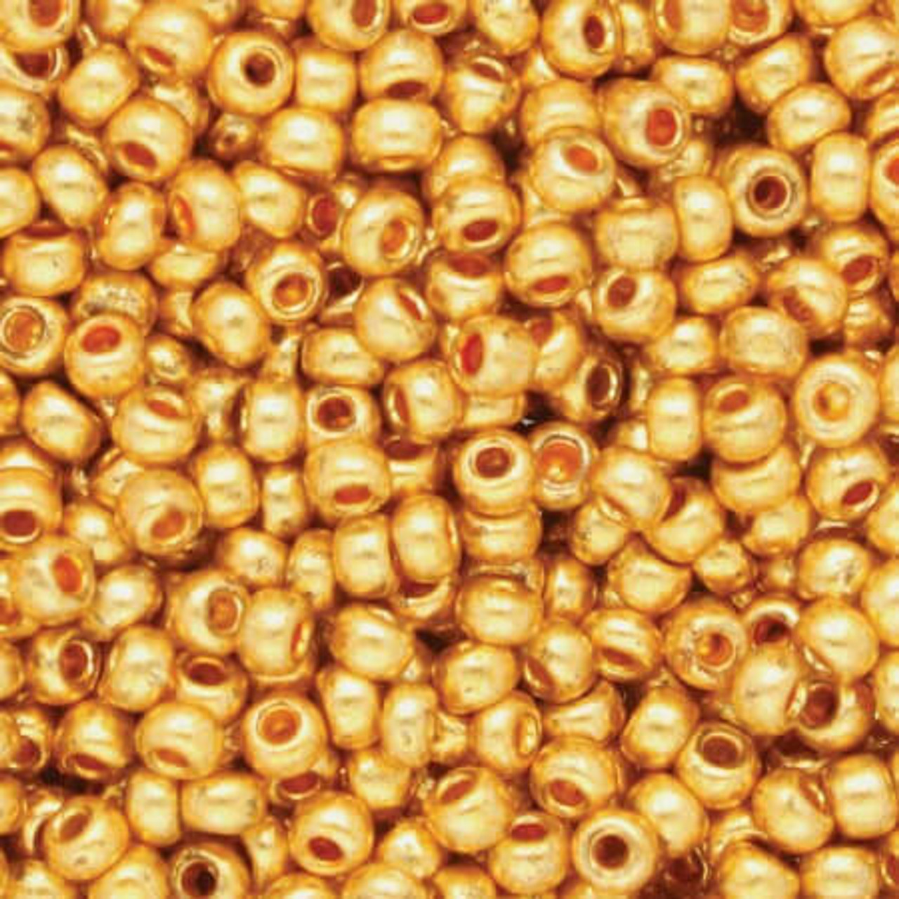 Preciosa Czech Glass Seed Beads 11/0 METALLIC GOLD